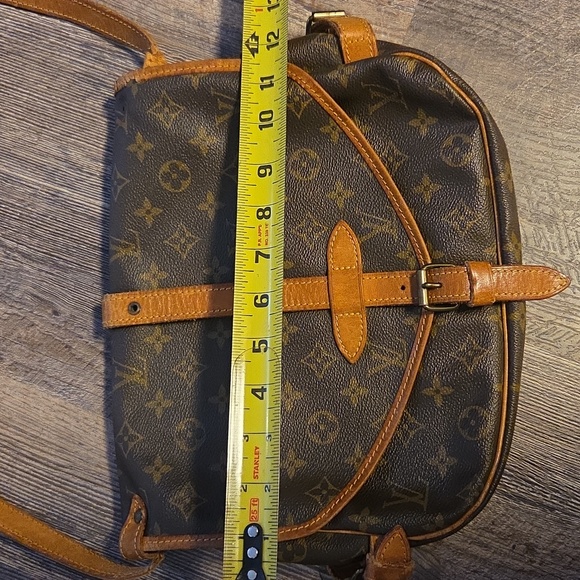 Louis Vuitton Saumur Brown Monogram Crossbody Shoulder Bag Double - Picture 6 of 17